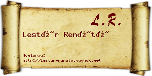 Lestár Renátó névjegykártya