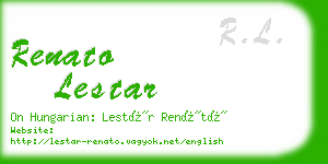 renato lestar business card